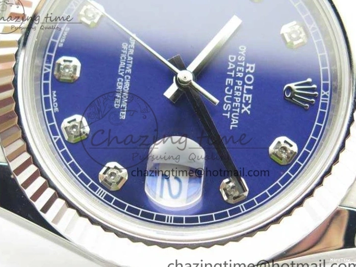 MiroTime 0325 SoftTouch DateJust 228238 SS Noob 1:1 Best Edition Blue Dial Diamond On Jubilee Bracelet A 3498